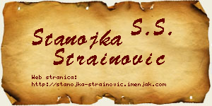 Stanojka Strainović vizit kartica